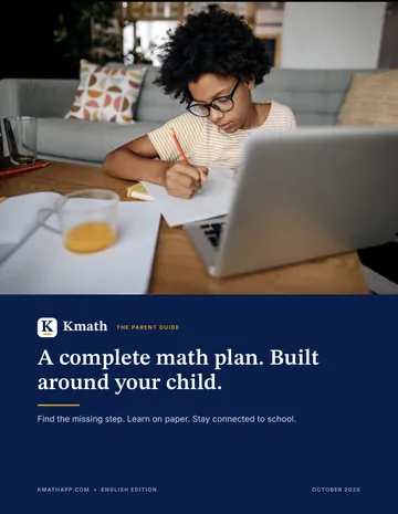 The cover of the Kmath Parent Guide