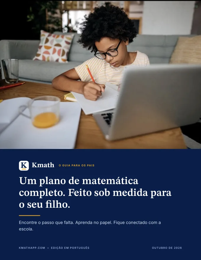A capa do guia para os pais da Kmath