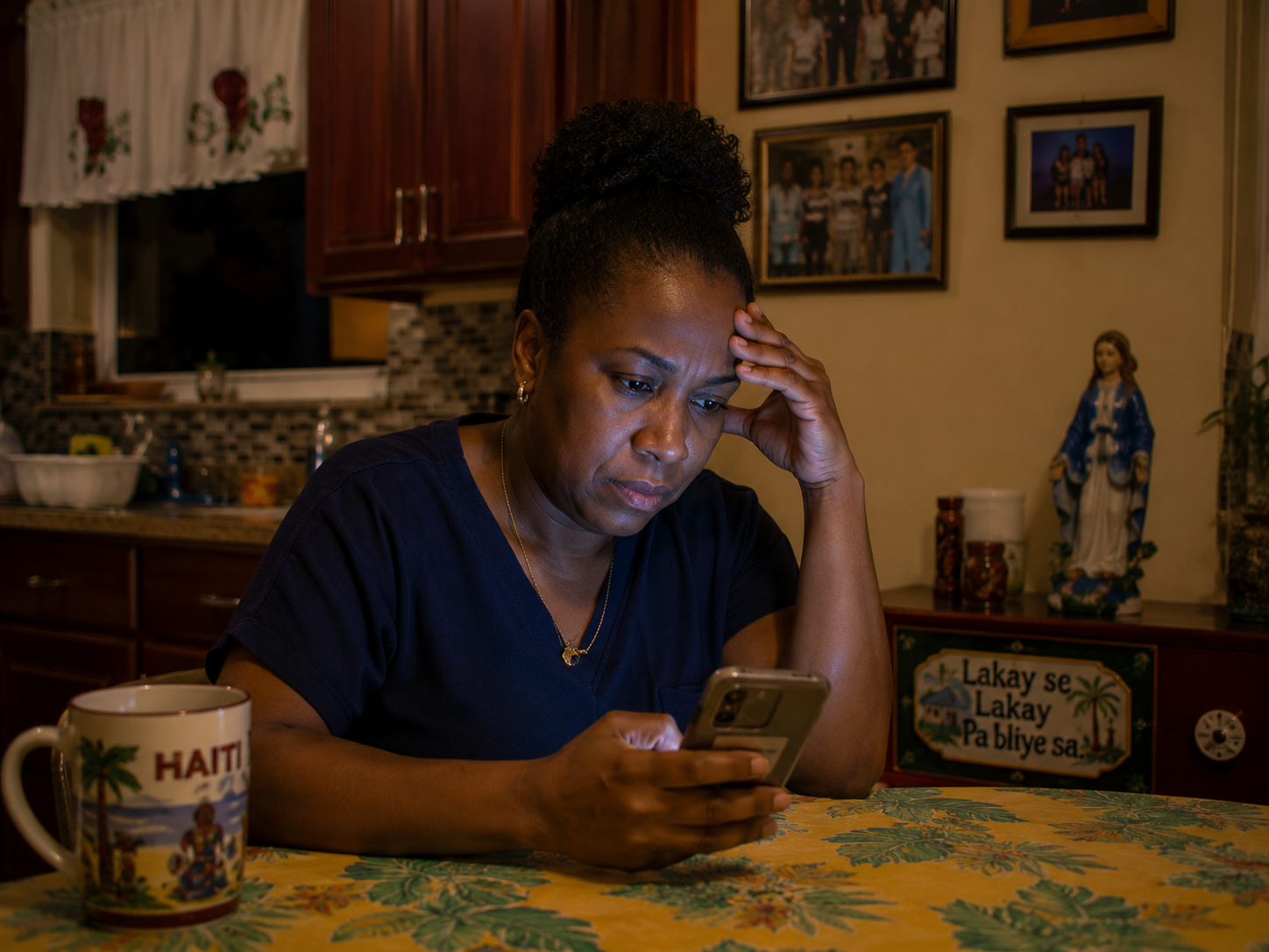 Parent searching at night